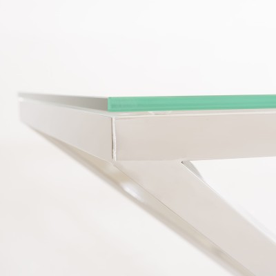 Designerska Konsola Calda Szkło, Chrom 120x40x80cm 5