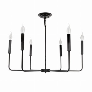 Lampa Sufitowa w Stylu Modern Farmhouse Jelly Czarna Śr. 65cm