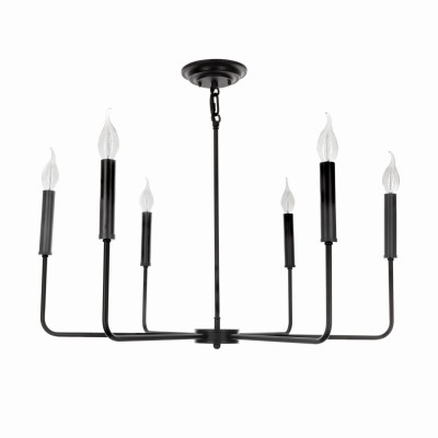 Lampa Sufitowa w Stylu Modern Farmhouse Jelly Czarna Śr. 65cm