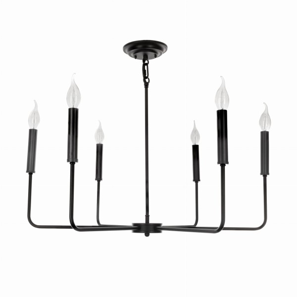 Lampa Sufitowa w Stylu Modern Farmhouse Jelly Czarna Śr. 65cm