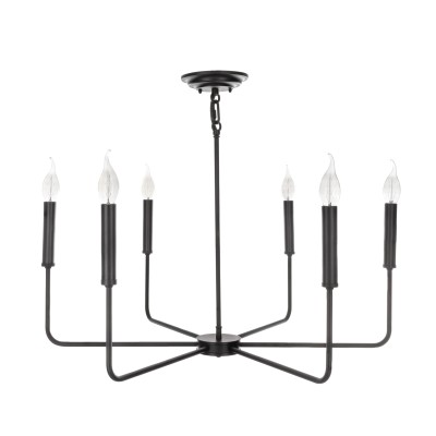 Lampa Sufitowa w Stylu Modern Farmhouse Jelly Czarna Śr. 65cm 5