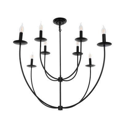 Lampa Sufitowa w Stylu Modern Farmhouse Derby Czarna Śr. 60cm 3