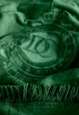 Personalizowany Koc Zielony z Haftem Monogram 150x200cm 2