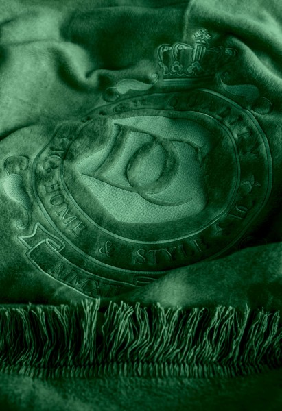 Personalizowany Koc Zielony z Haftem Monogram 150x200cm