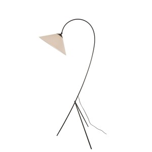 Lampa Podłogowa w Stylu Modern Farmhouse Lniany Abażur Messi Wys. 180cm