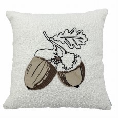 Poduszka Haftowana Dekoracyjna Żołędzie Acorns - Różne Kolory Tkanin