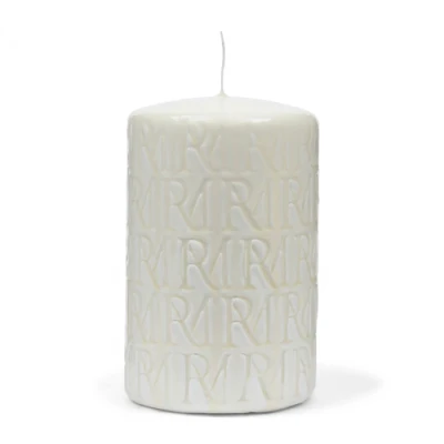 Świeca Biała RM Monogram Pillar Candle Riviera Maison Wys. 15cm 4