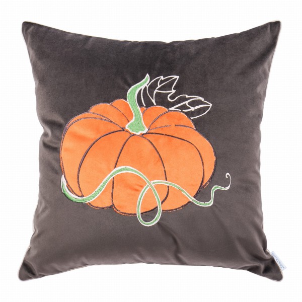 Poduszka Haftowana Dekoracyjna Dynia Pumpkin - Różne Kolory Tkanin