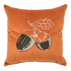 Poduszka Haftowana Dekoracyjna Żołędzie Acorns - Różne Kolory Tkanin