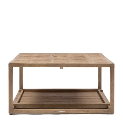 Kwadratowy Debowy Stolik Kawowy Fraser Island Riviera Maison 90x90x45cm 2