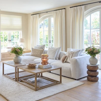 Kwadratowy Debowy Stolik Kawowy Fraser Island Riviera Maison 90x90x45cm 6