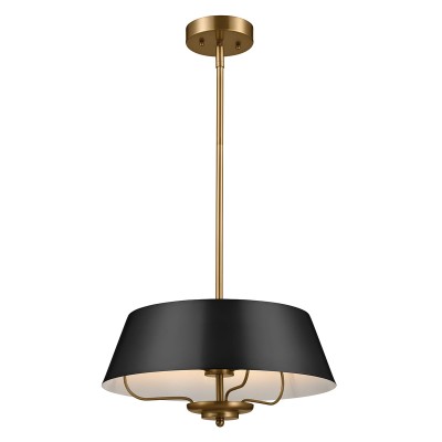 Lampa Wisząca Ancona Czarne Mosiądz 2
