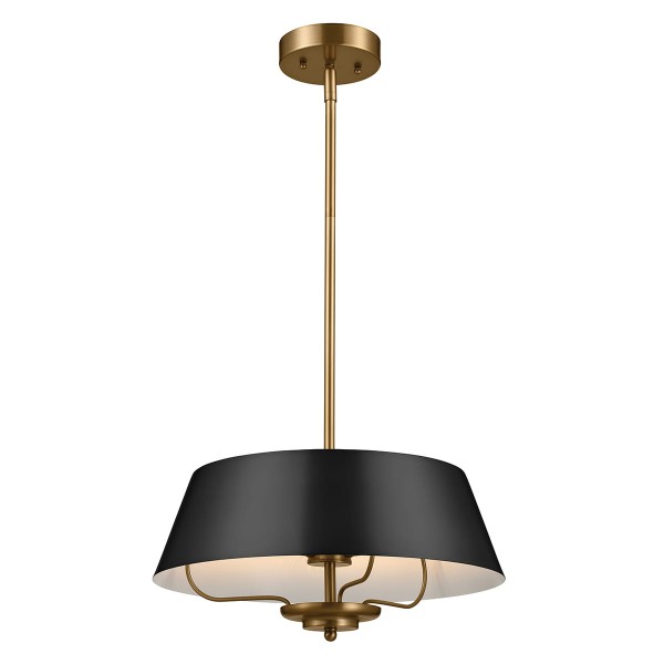 Lampa Wisząca Ancona Czarne Mosiądz