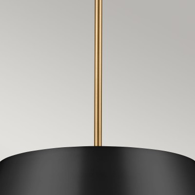 Lampa Wisząca Ancona Czarne Mosiądz 4