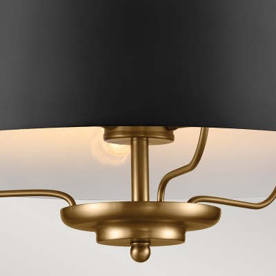 Lampa Wisząca Ancona Czarne Mosiądz 5