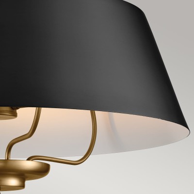 Lampa Wisząca Ancona Czarne Mosiądz 6