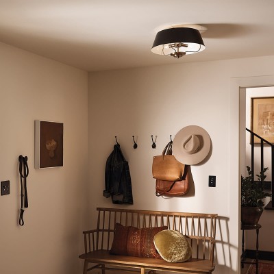 Lampa Wisząca Ancona Czarne Mosiądz 8