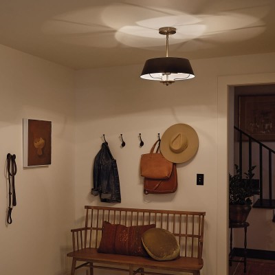 Lampa Wisząca Ancona Czarne Mosiądz 9