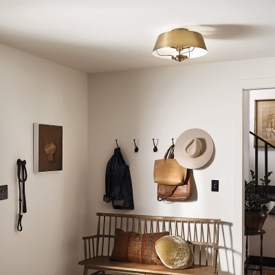 Lampa Wisząca Ancona 2 Szczotkowany Naturalny Mosiądz 8