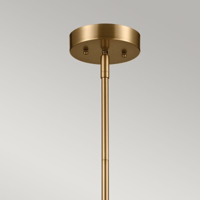 Lampa Wisząca Ancona 3 Czarne Mosiądz 3