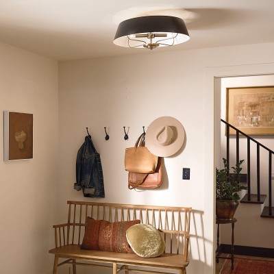 Lampa Wisząca Ancona 3 Czarne Mosiądz 9