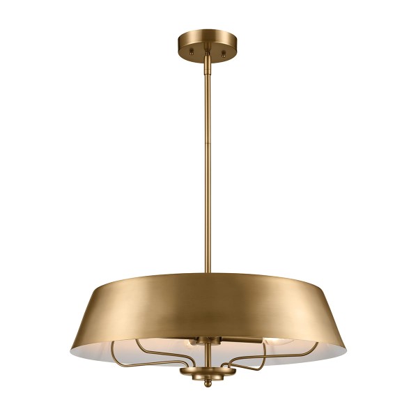 Lampa Wisząca Ancona 4 Szczotkowany Naturalny Mosiądz