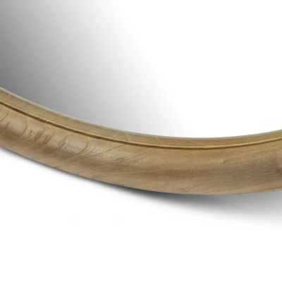 Okrągłe Lustro w Ramie Drewnianej Isola Riviera Maison Śr. 120cm 3