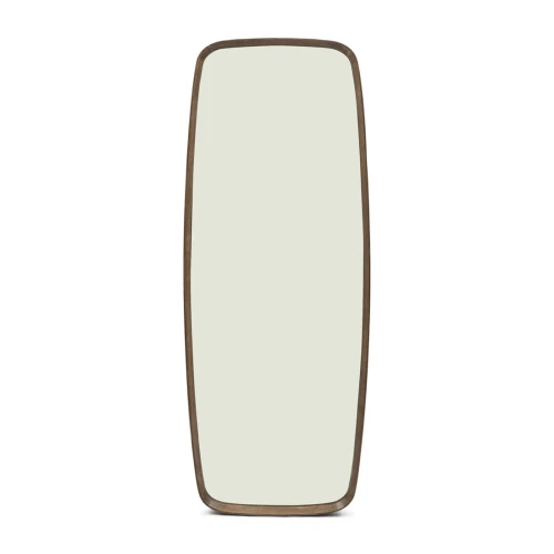 Lustro Place des Voges Riviera Maison 180x70 cm, prostokątne, z brązową metalową ramą, stoi pionowo na neutralnym tle, gładka, refleksyjna powierzchnia, ujęcie frontalne.