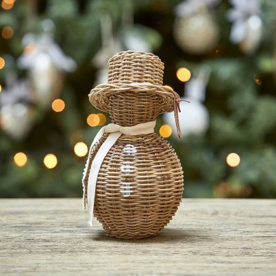 Dekoracja Rattanowy Bałwanek Snowman Riviera Maison Wys. 27cm 3
