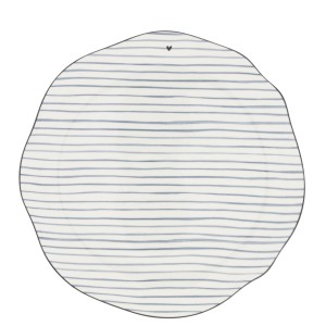 Talerz Obiadowy Iris Blue Stripes Bastion Collection
