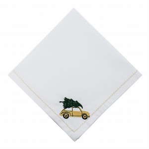 Personalizowana Serwetka z Haftem Christmas Car 40x40cm