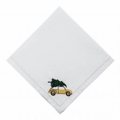 Personalizowana Serwetka z Haftem Christmas Car 40x40cm 2