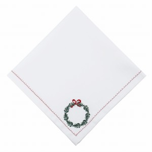 Personalizowana Serwetka z Haftem Christmas Wreath 40x40cm