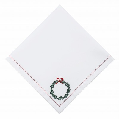 Personalizowana Serwetka z Haftem Christmas Wreath 40x40cm  2