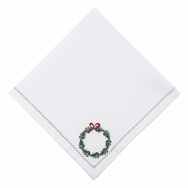 Personalizowana Serwetka z Haftem Christmas Wreath 40x40cm 