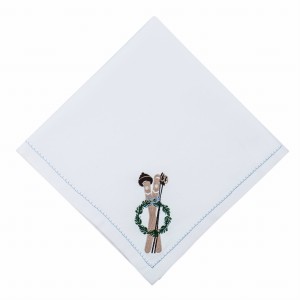 Personalizowana Serwetka z Haftem Christmas Ski  40x40cm