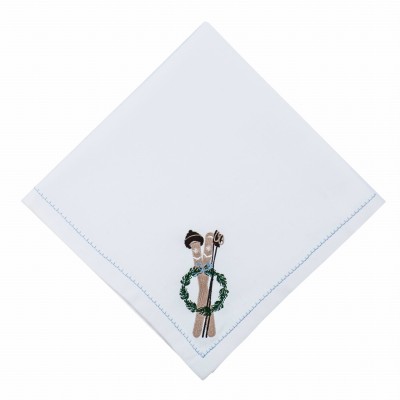 Personalizowana Serwetka z Haftem Christmas Ski  40x40cm 2