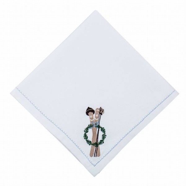 Personalizowana Serwetka z Haftem Christmas Ski  40x40cm
