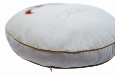 Poduszka Haftowana Dekoracyjna Bombka 3D Śr. 43cm - Różne Kolory Tkanin 4