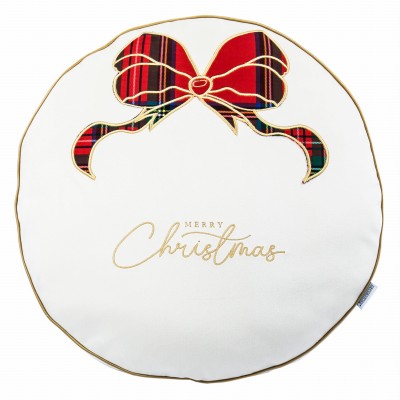 Poduszka Haftowana Dekoracyjna Bombka 3D Śr. 43cm - Różne Kolory Tkanin 2