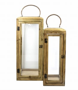 Komplet Latarni Drewnianych Lodge Resort III Wys. 61cm - set 2 szt.