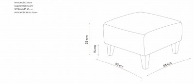 Klasyczny Puf Maestro - Różne Kolory Tkanin 4