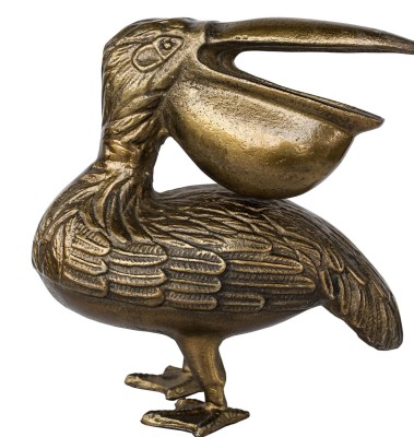 Dekoracja Pelikan Antyczne Złoto Wys. 28cm 2