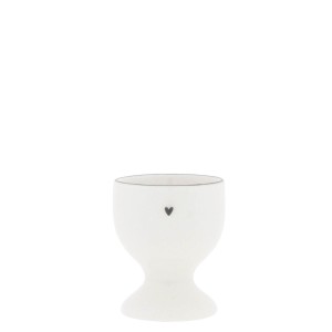 Egg cup with Little heart in Black 5x6cm