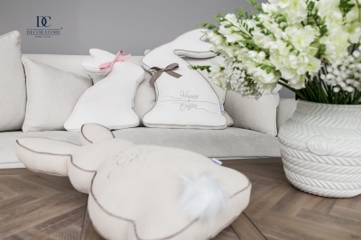 Poduszka 3D Zajączek M z Kokardą Wys. 45cm - różne kolory  5