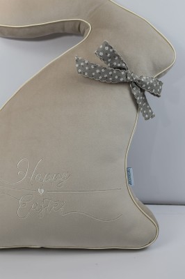 Poduszka 3D Zajączek XL z Kokardą - różne kolory  3