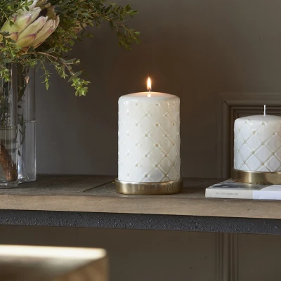 Świeca Biała RM Pillar Wys. 15cm Riviera Maison 5