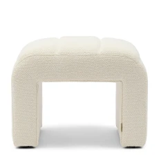 Puf Brera Boucle White Riviera Maison