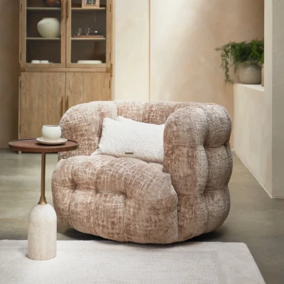 Fotel Obrotowy Arosa Taupe Riviera Maison 5