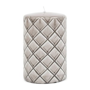 Świeca Szaro-Beżowa RM Monogram Pillar Candle Riviera Maison Wys. 15cm